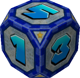 A dice block with different numbers on each side. A dice block with different numbers on each side.