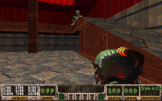 In-game HUD image, showing the bugged weapon and ammo count on the left side of the HUD.