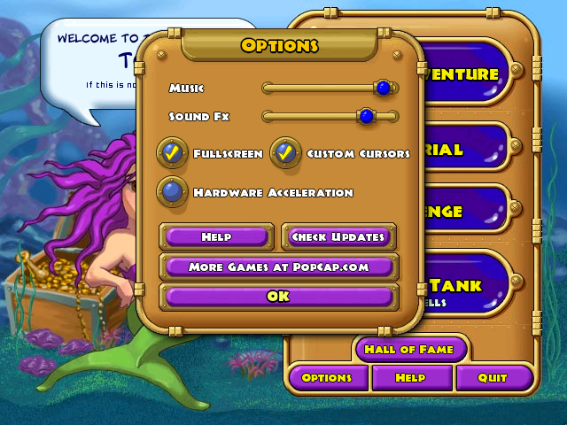 The unique settings menu in the demo mode of the 1.0 digital release.