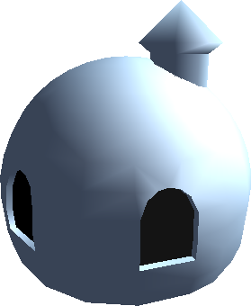 An igloo with TWO windows. An igloo with TWO windows.