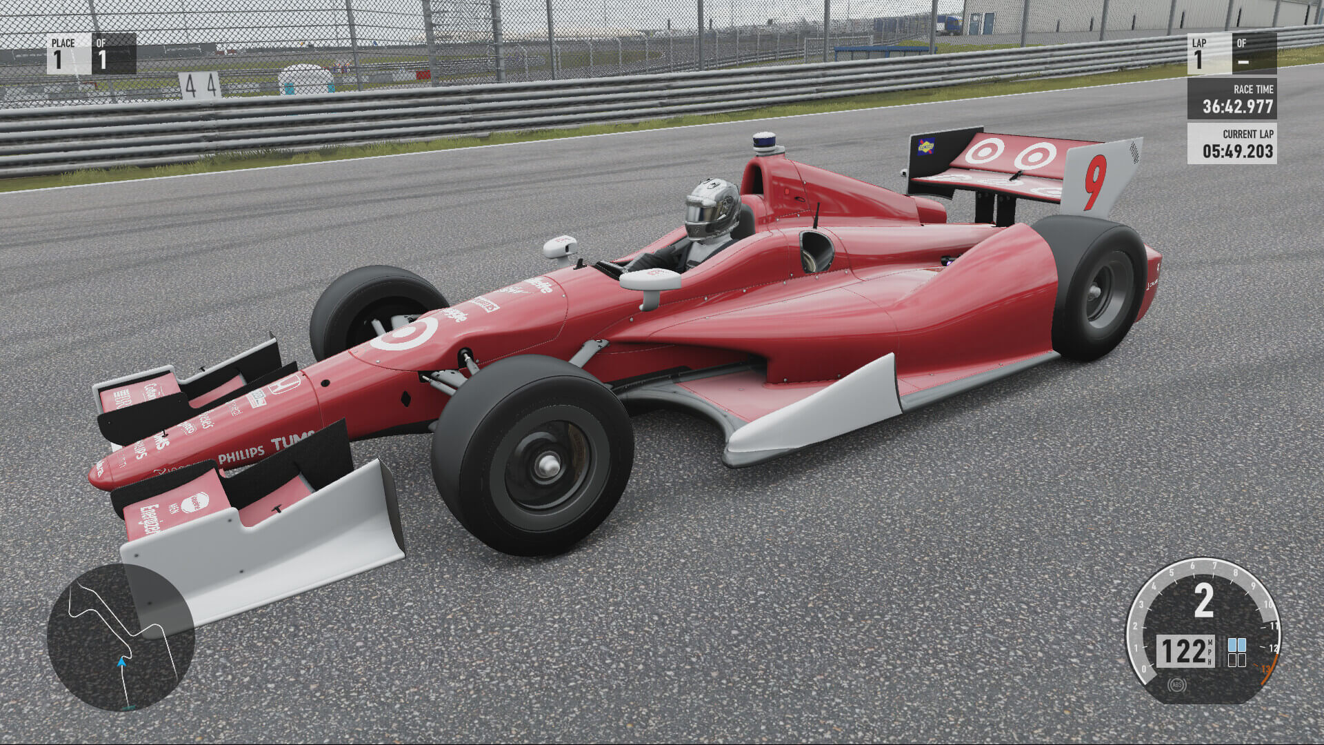 2013 Honda #9 Target Chip Ganassi Dallara DW12 (with incomplete livery). Last seen in FM5. Indy cars, these were tricky to get to work correctly. They didn't have all the seating , but the livery the optimizations, aligning things precisely was a bit of a chore, but they look great on the track!
