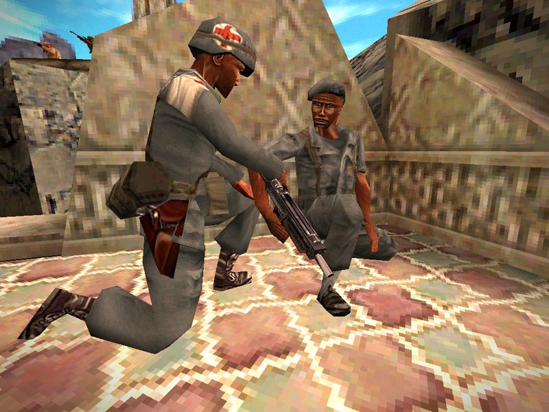 Field Medic healing a wounded soldier. Field Medic healing a wounded soldier.