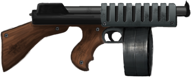 Spray Cannon. Interestingly, this one seems to be based on a Thompson SMG, instead of the AA-12 the final version uses