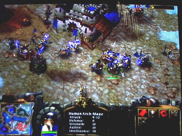A human base with way too many Heroes. The Cage has an Orc inside. A human base with way too many Heroes. The Cage has an Orc inside.