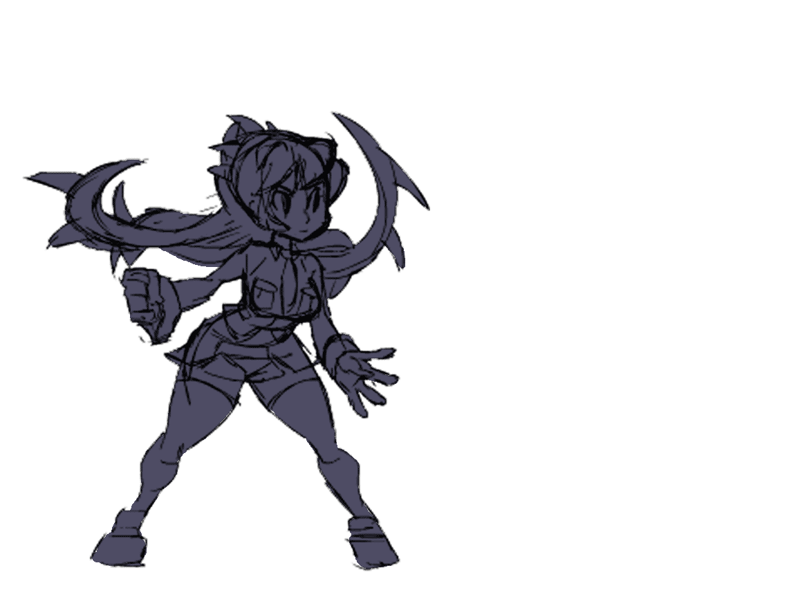 Filia's unused (and unfinished) original taunt animation. Filia's unused (and unfinished) original taunt animation.