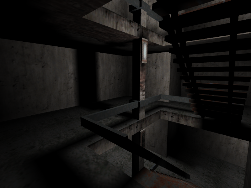 Second floor in staircase room. Second floor in staircase room.