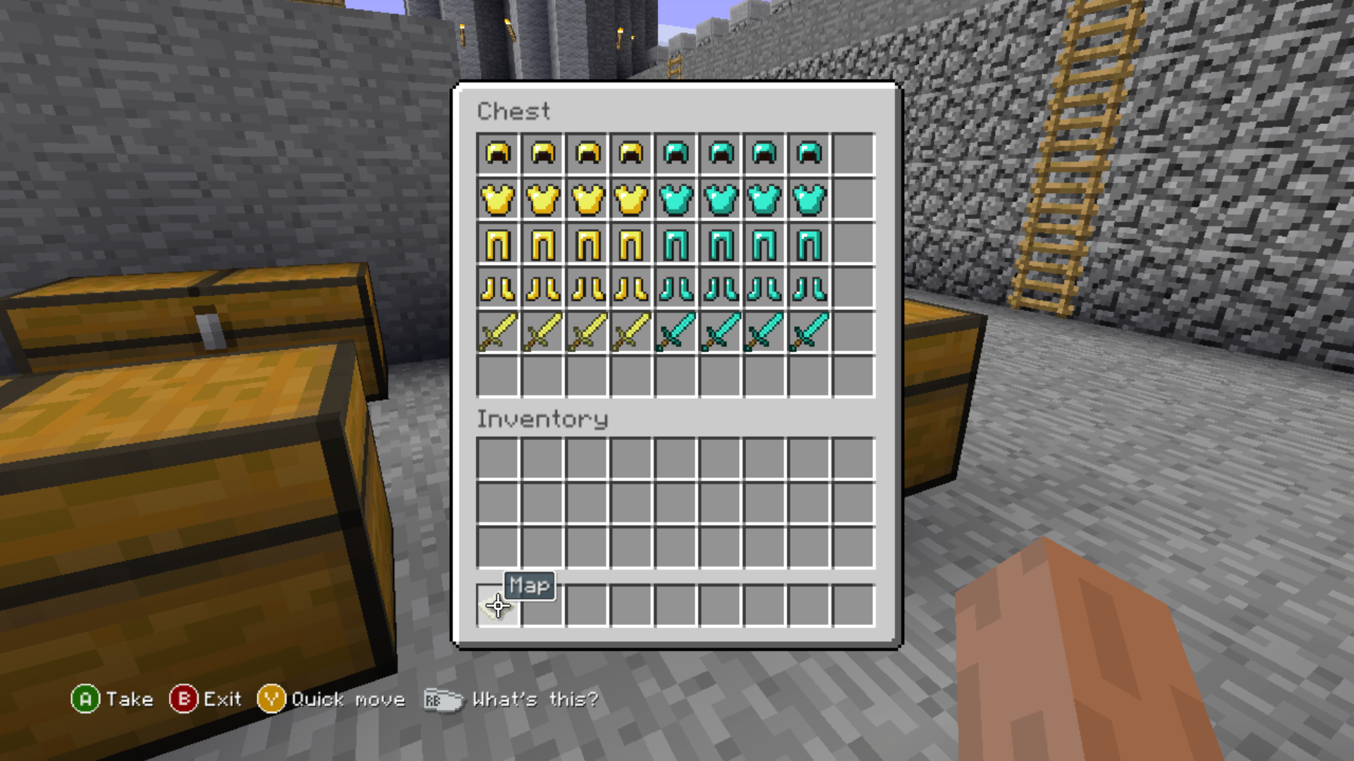 The contents of the chest on the second row and third column. The contents of the chest on the second row and third column.