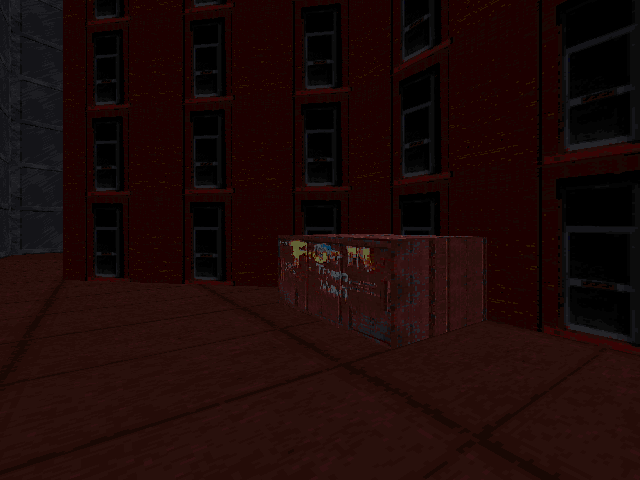 Area behind the strip club. Area behind the strip club.