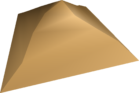 A sand pyramid. A sand pyramid.