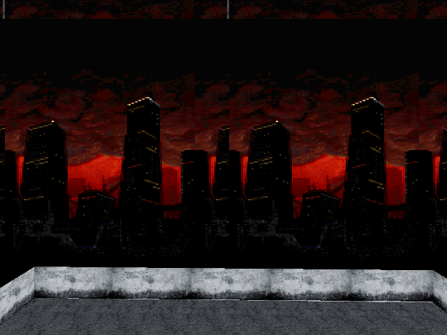 Looking at the sky after the final building chunk has exploded. Looking at the sky after the final building chunk has exploded.