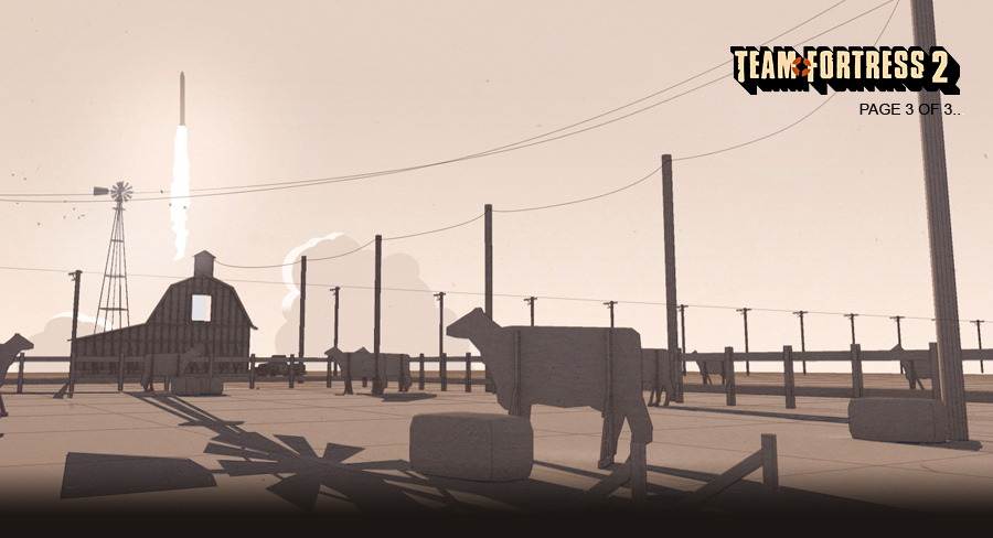 Concept art for a farm-like location. Concept art for a farm-like location.