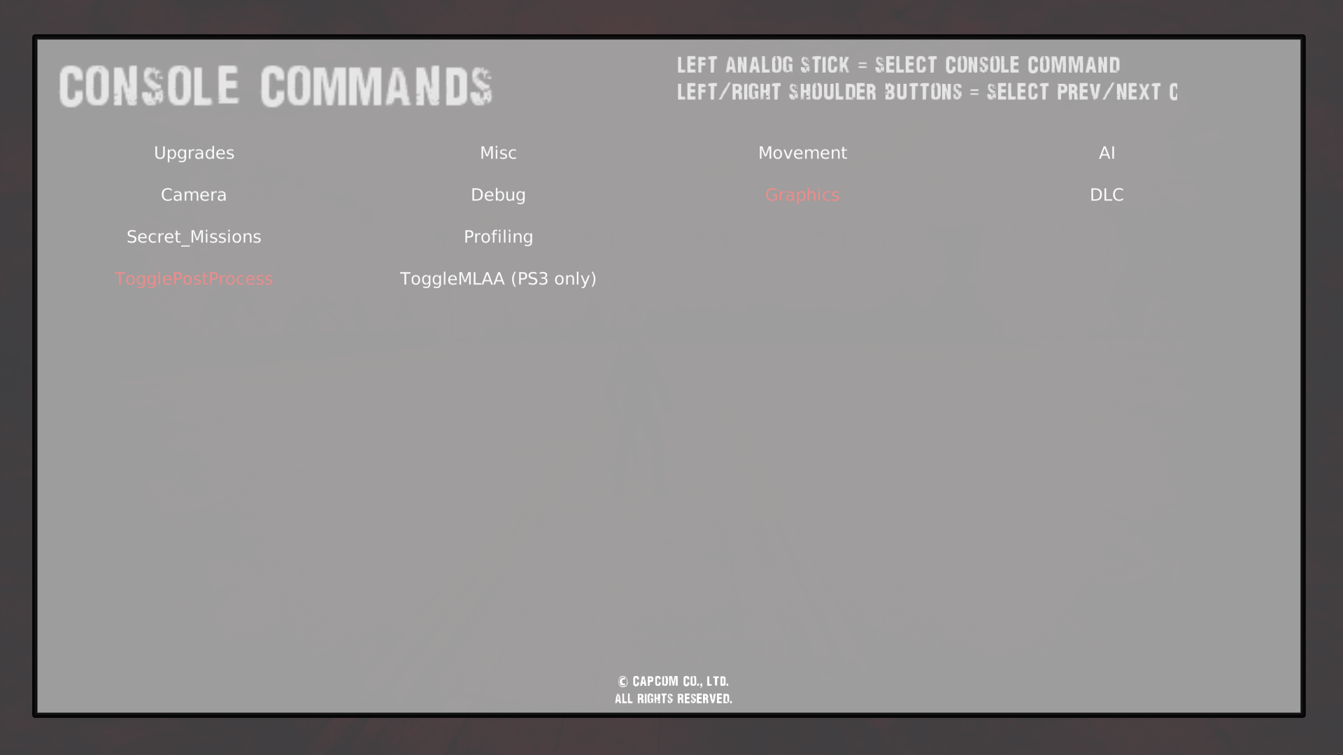 Console Commands - Graphics