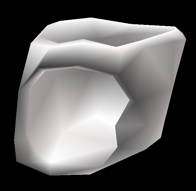 The last piece of geometry for Act 2, which is another rocky purple platform. A LAUCHIN rests inside, which would bounce the player out of the tornado and into Act 3.