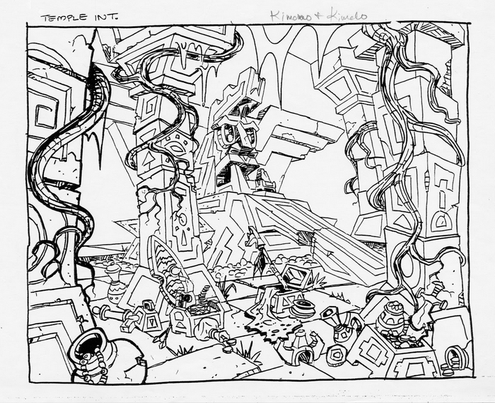 Concept art of the ruins. Concept art of the ruins.