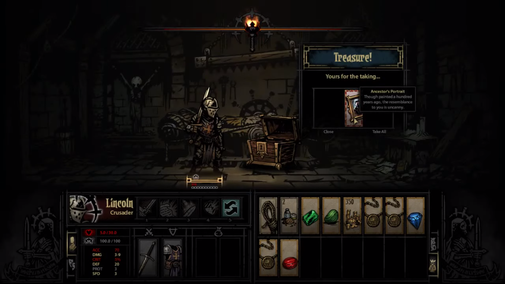 Ancestor's Portrait as shown in the demo. This item is still left in the localization in the current game.
