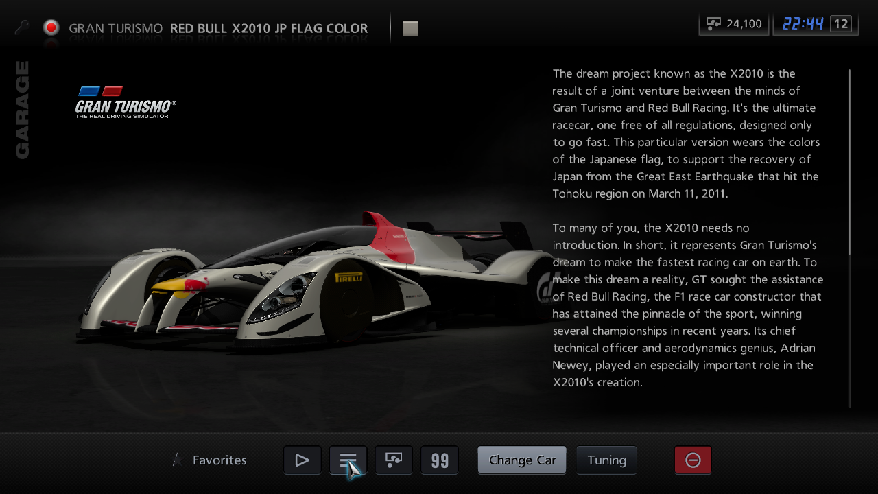 A screenshot of the car and its description.