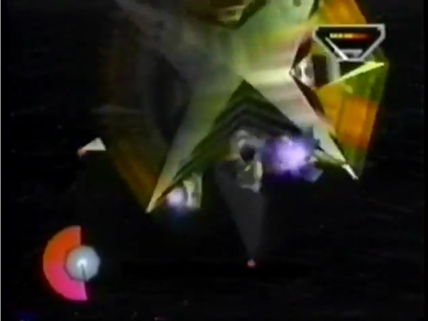 Meteo Crusher launching his reflector shield.