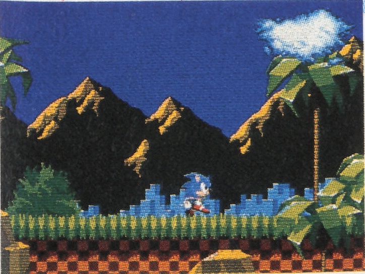 Sonic begins walking to the right.