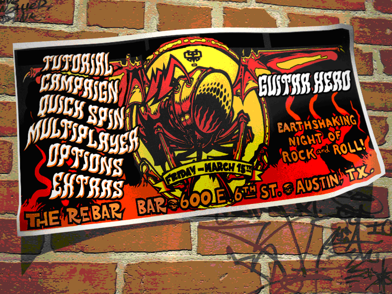Main menu concept, featuring a much different main menu