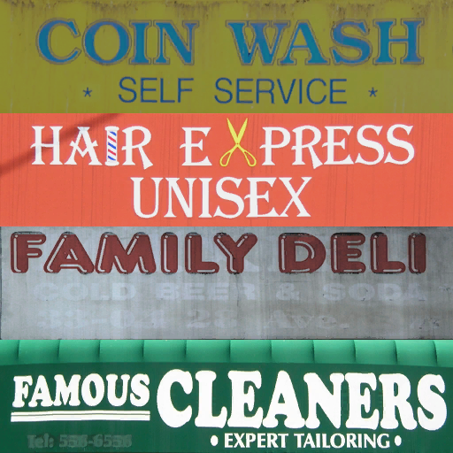 Unused "Family Deli" shop sign texture in East Island City.