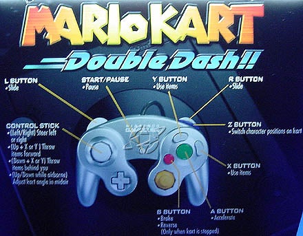 A photo of a pamphlet with the game's controls, still using the game's early logo. Sourced from IGN.