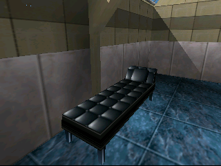 CI Lounger A black leather lounger. CI Lounger A black leather lounger.