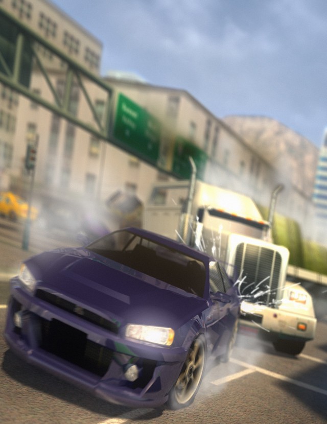 Concept art showing the Tenrai VII on the city section of Interstate. Concept art showing the Tenrai VII on the city section of Interstate.