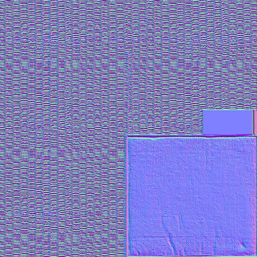 The normal map for the same model.