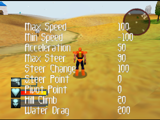 Debug menu helper function displaying some of the current vehicles stats (Adam is technically a vehicle). Debug menu helper function displaying some of the current vehicles stats (Adam is technically a vehicle).