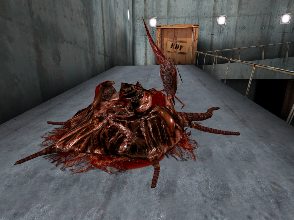 Bug showing a Snatcher frozen in place because the Eggpod was killed because it could finish emerging from the Eggpod. Bug showing a Snatcher frozen in place because the Eggpod was killed because it could finish emerging from the Eggpod.