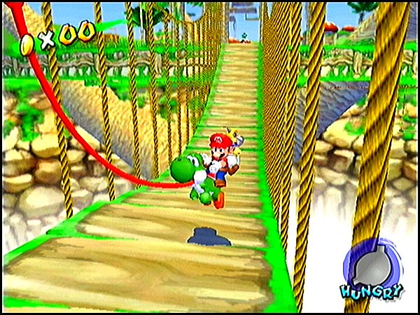 The bridge texture used to have grass growing near its edges. This detail was removed. The bridge texture used to have grass growing near its edges. This detail was removed.