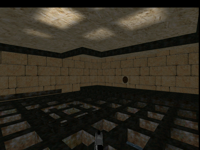 The basement after going into the alcove.