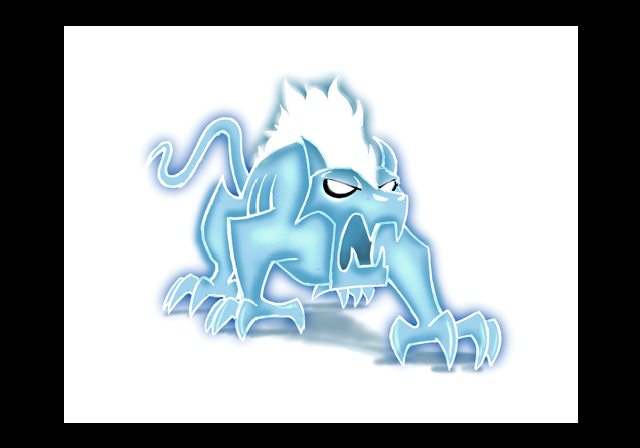 A quadruped animal ghost