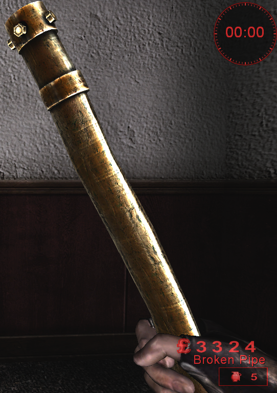 In-game view of the Broken Pipe. Its much small and thinner then intended.