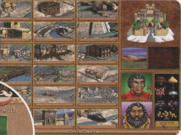 Like above plus shipyard is placeholder from Knight town and Heroes have pity portraits from HoMM1