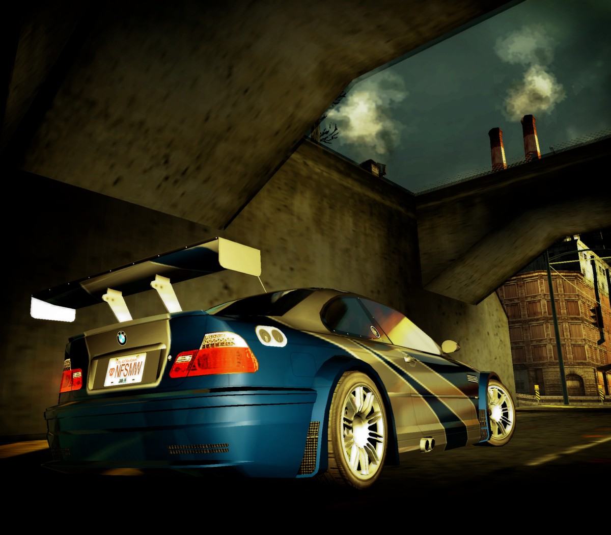 Vinyls could be layered/reflected at the bottom of the spoiler due to UV mapping.
