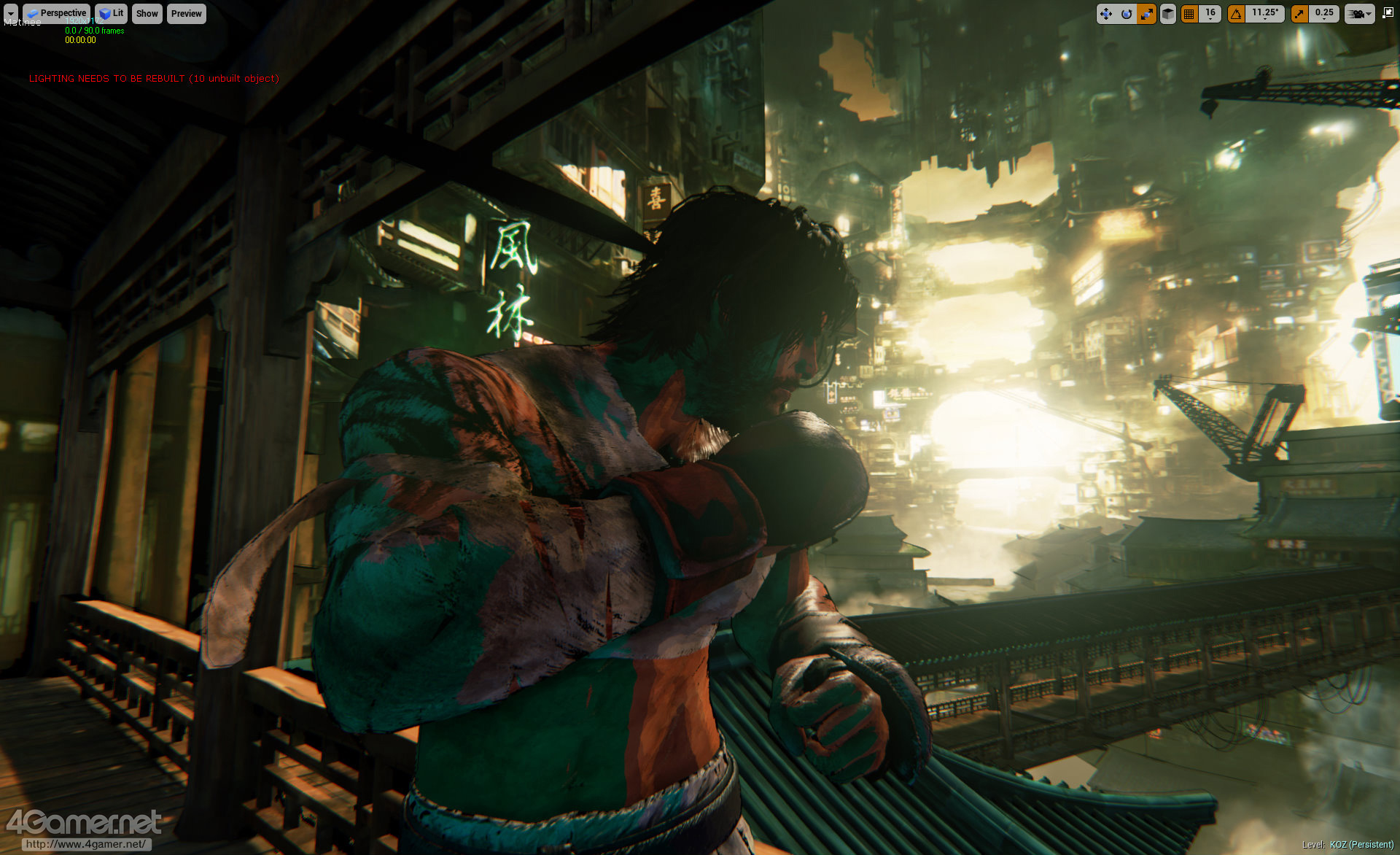 This image shows another stage (possibly an early version of Bustling Side Street, that later became Tian Hong Yuan in Street Fighter 6). Certainly, it does not look like the final version, and it has an Onimusha-like atmosphere, but the presence of Ryu and the amount of information in the world view are convincing. This image shows another stage (possibly an early version of Bustling Side Street, that later became Tian Hong Yuan in Street Fighter 6). Certainly, it does not look like the final version, and it has an Onimusha-like atmosphere, but the presence of Ryu and the amount of information in the world view are convincing.