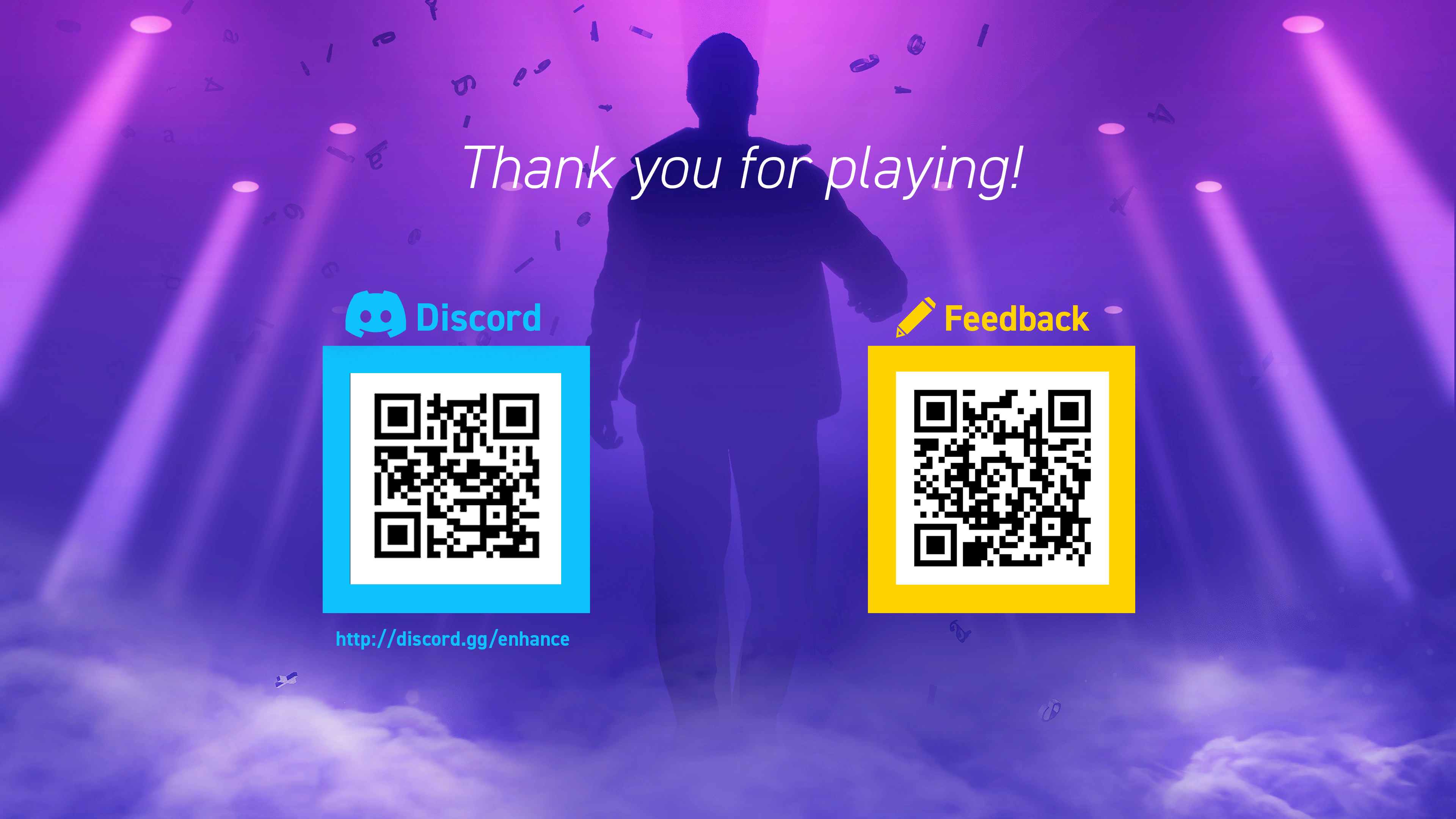 The Demo's "Thank you for playing!" screen graphic The Demo's "Thank you for playing!" screen graphic