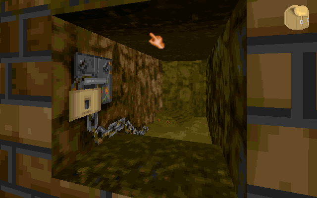 Despite the puzzle being cut, the crocodile was kept in. It's interactive but you can't unlock its chain or do anything else with it. Despite the puzzle being cut, the crocodile was kept in. It's interactive but you can't unlock its chain or do anything else with it.