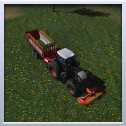 Leftover grass mowing mission icon.