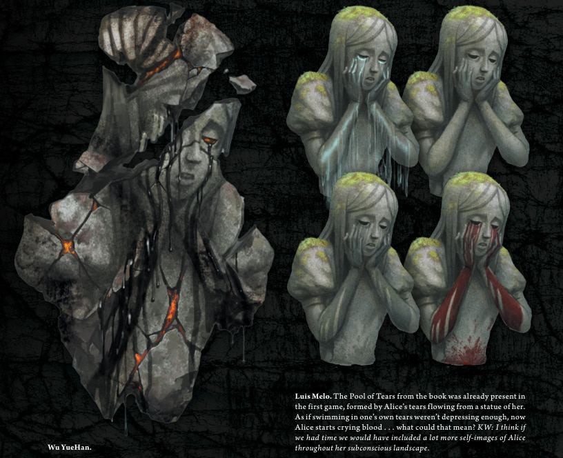 Crying Alice Statue. Crying Alice Statue.
