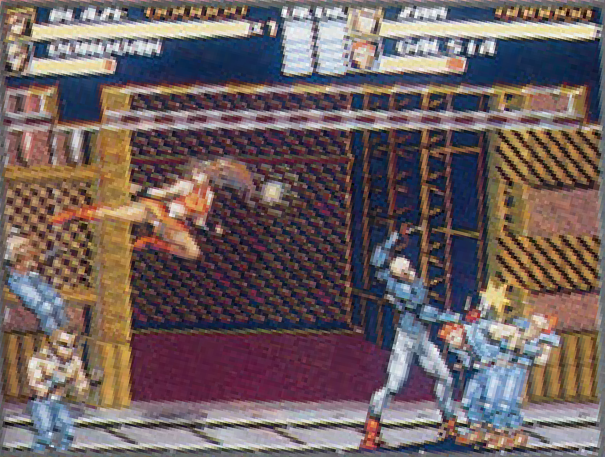 Early version of Blaze's jump kick.