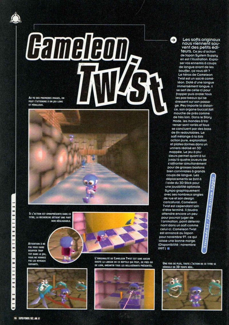 The Article, with the title of "Cameleon Twist" instead of "Chameleon Twist".