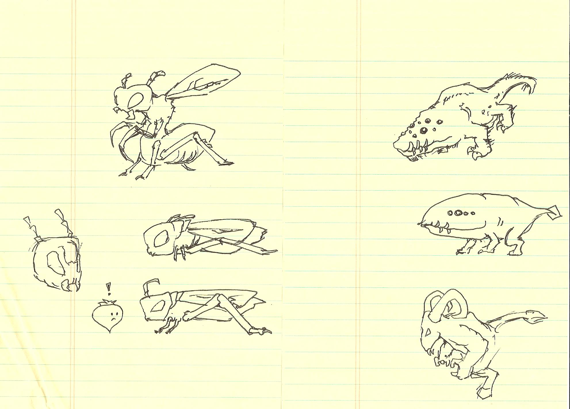 More concept art of monsters.