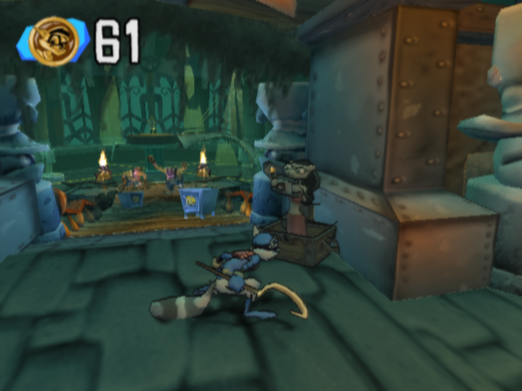Checkpoints in the demo had Zag inside of a chest taking a picture of the player, rather than a Sly hologram.