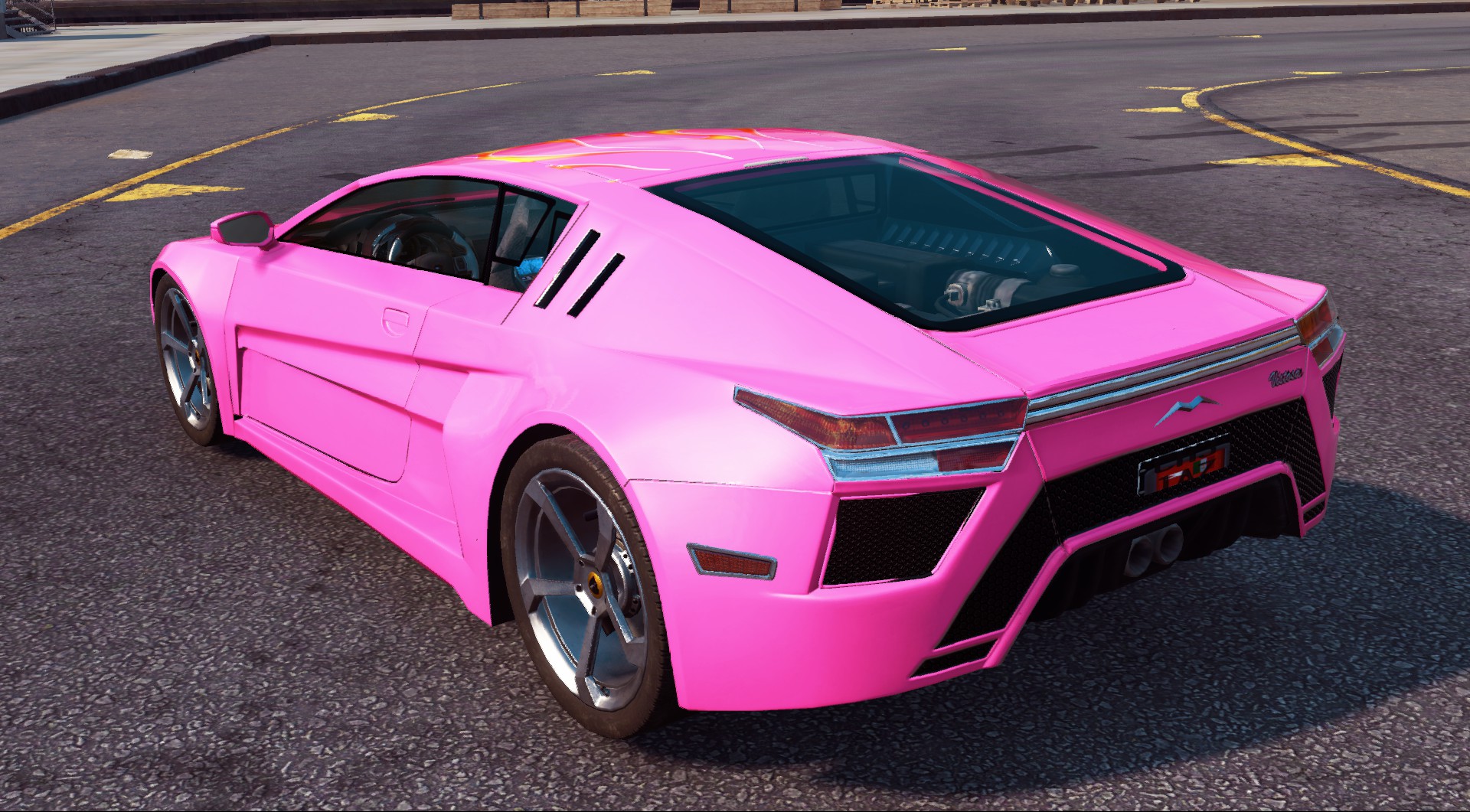 Rear view of the DLC testcar.