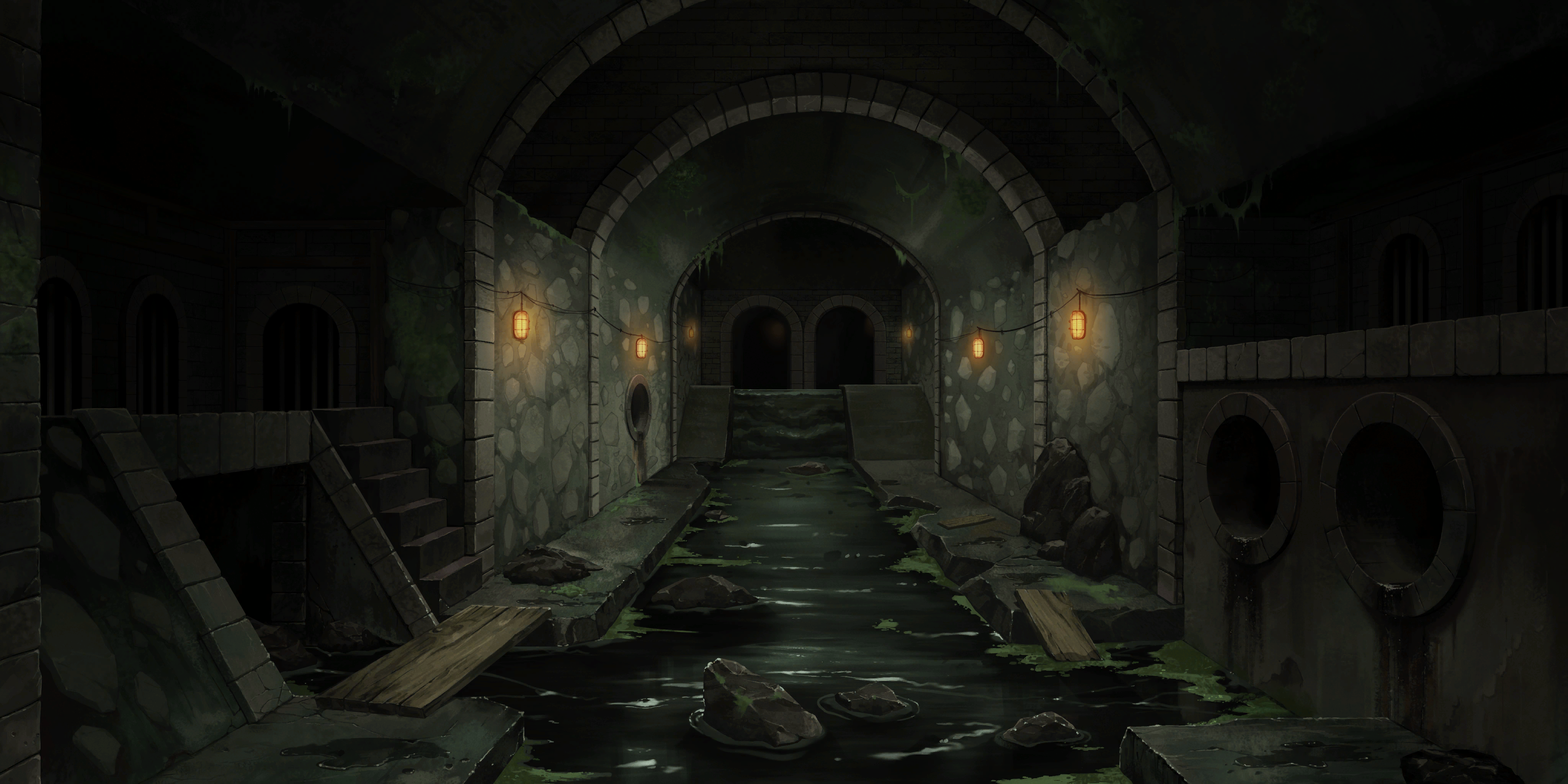 Unused unknown location CG,It looks like a sewer. Maybe it's the site of some bad end? Unused unknown location CG,It looks like a sewer. Maybe it's the site of some bad end?