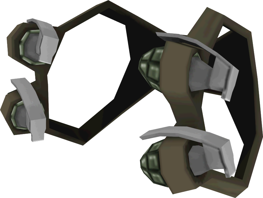 Grenade holsters. Grenade holsters.