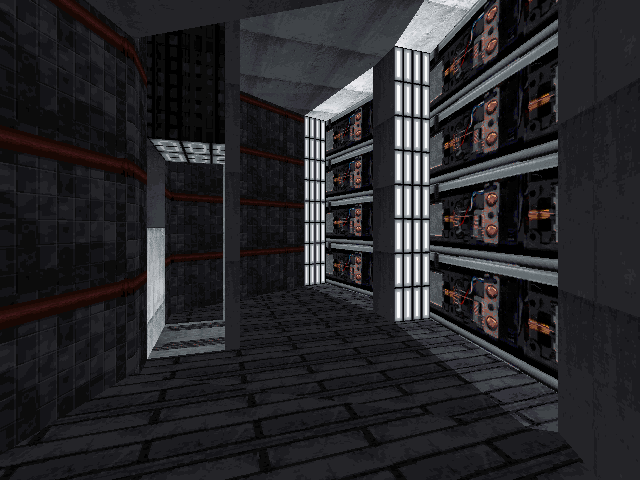 Left side of the generator room. Left side of the generator room.