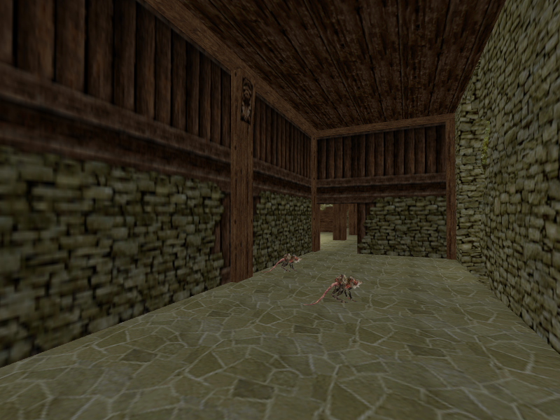 Inside the gated building. Inside the gated building.